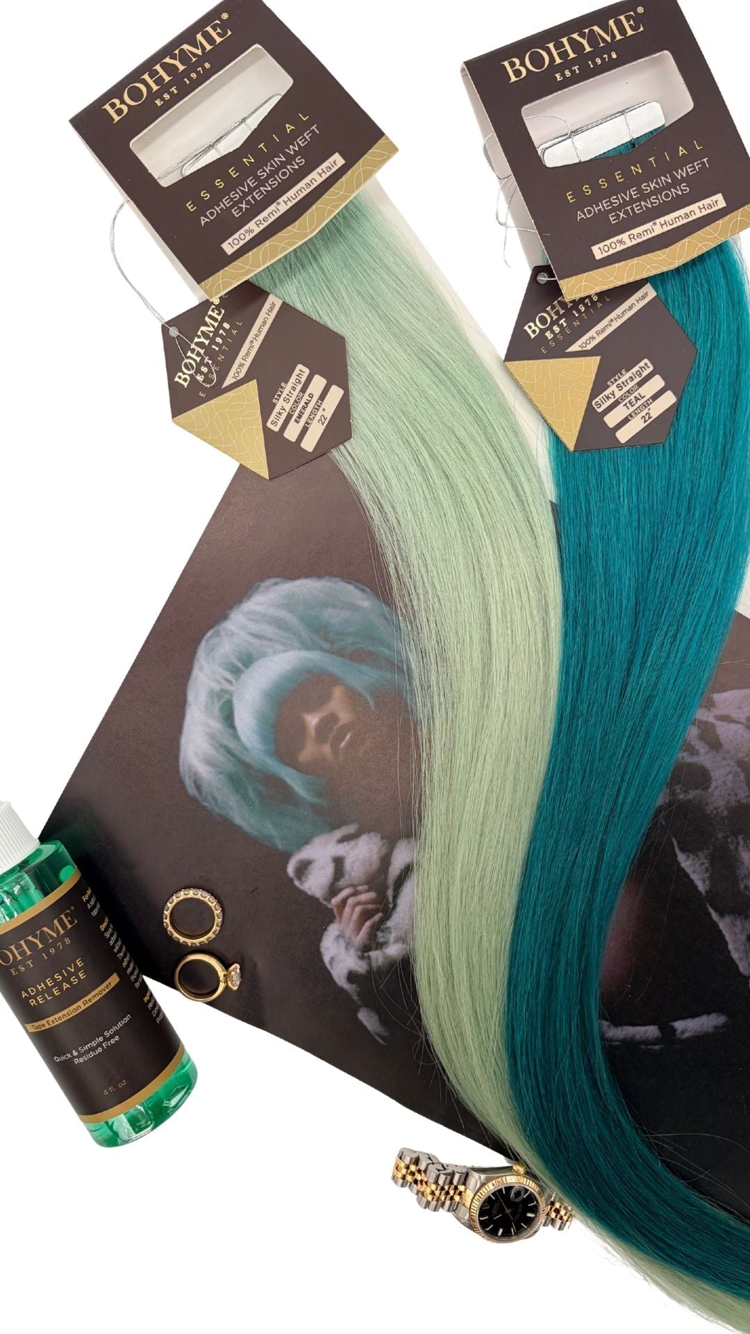 Mint & Teal Extensions Are Trending — Here’s How to Wear Them with Tape-Ins