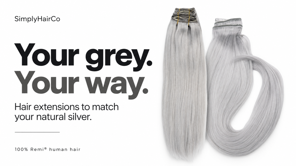 Grey & Silver Hair Extensions: How to Match Your Natural Color