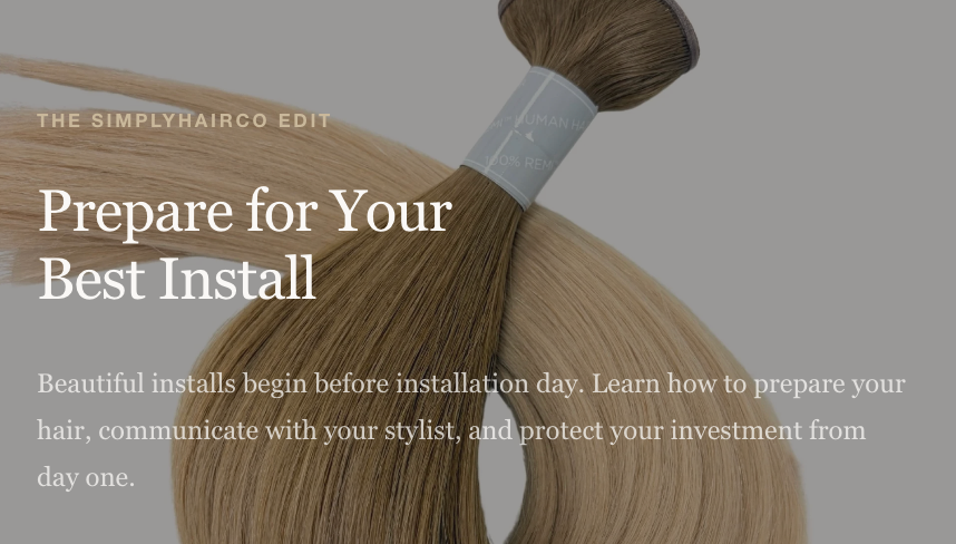 Prepare for Your Best Install | SimplyHairCo Hair Extension Care