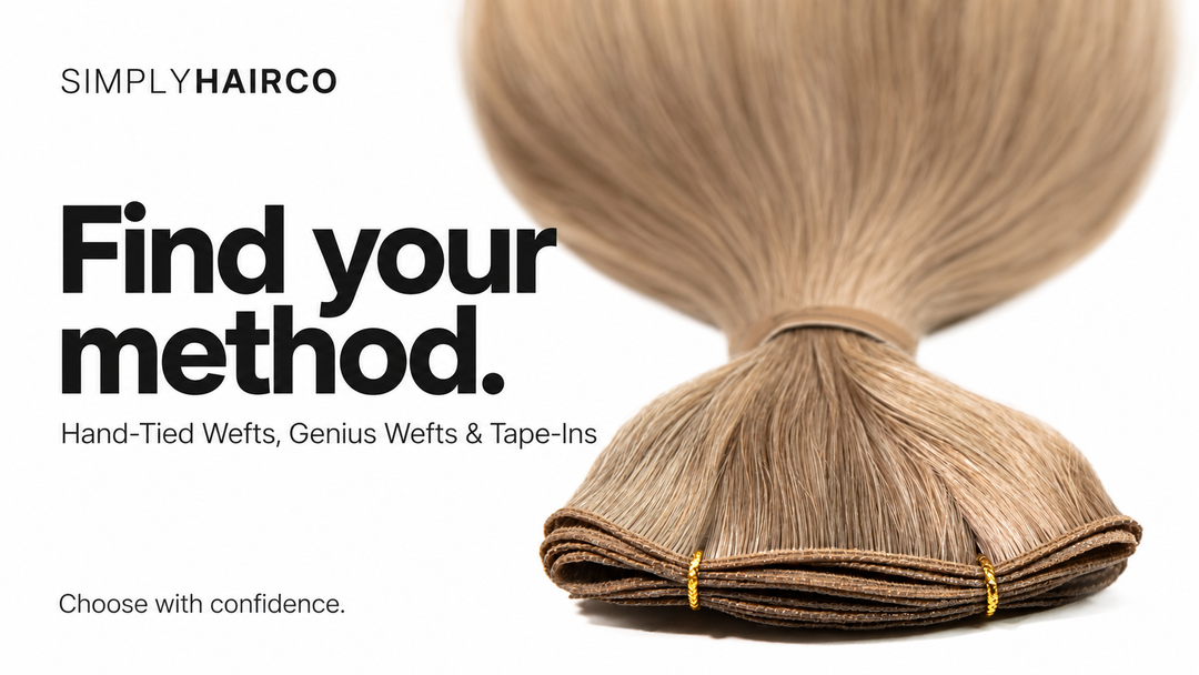 Hand-Tied Wefts vs. Genius Wefts vs. Tape-Ins: Find Your Method