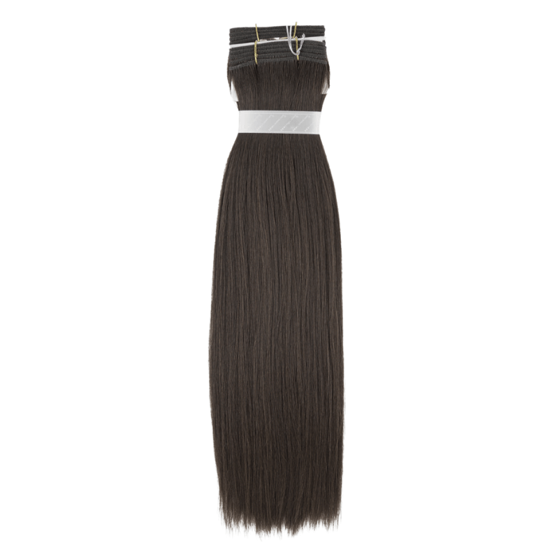 18" Machine Tied Weft - Platinum Yaki - Thickest Straight