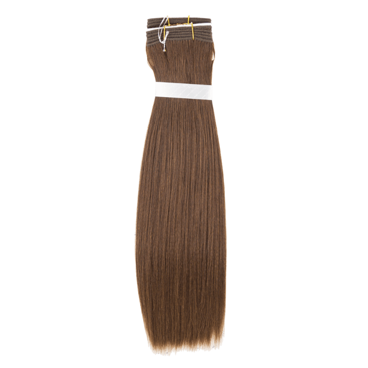 12" Machine Tied Weft - Platinum Yaki - Thickest Straight