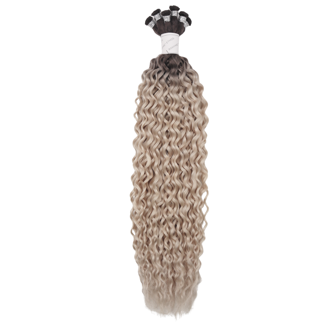22" Hand Tied Weft - Blended Curls - Individual Weft