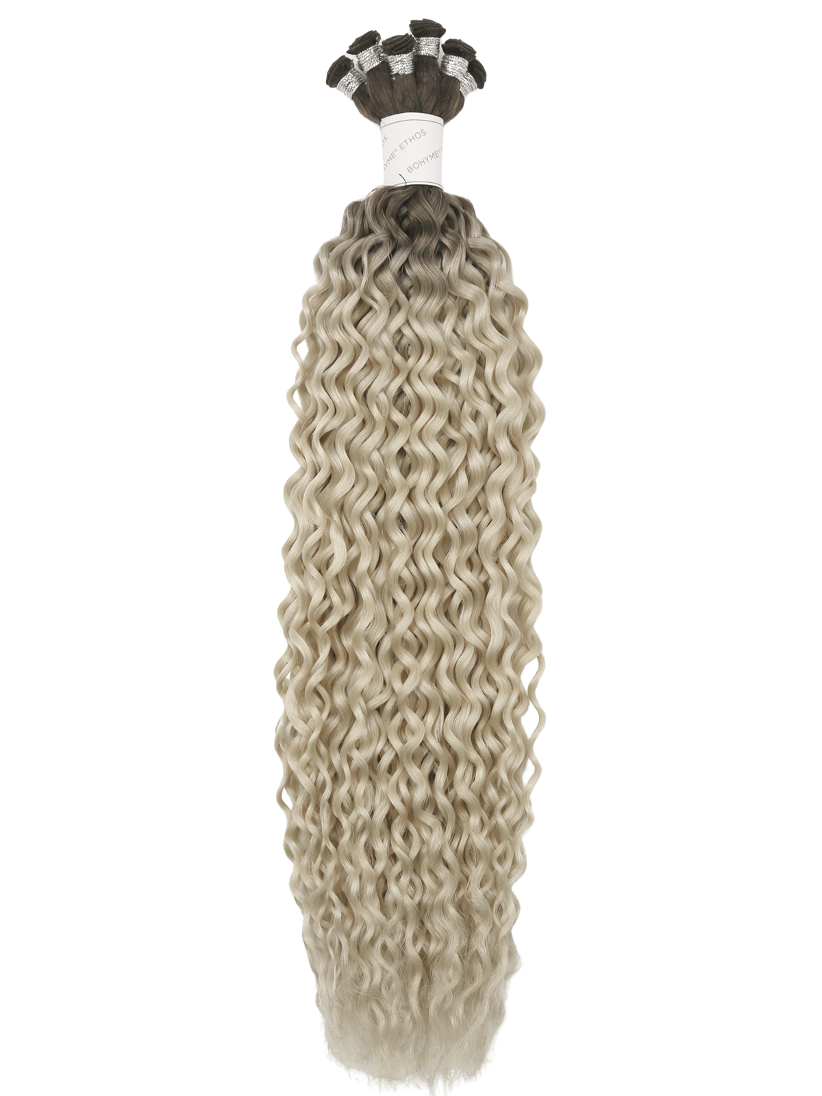 Bohyme Ethos Hand Tied Weft - Blended Curl 22" Color R7A/BL64