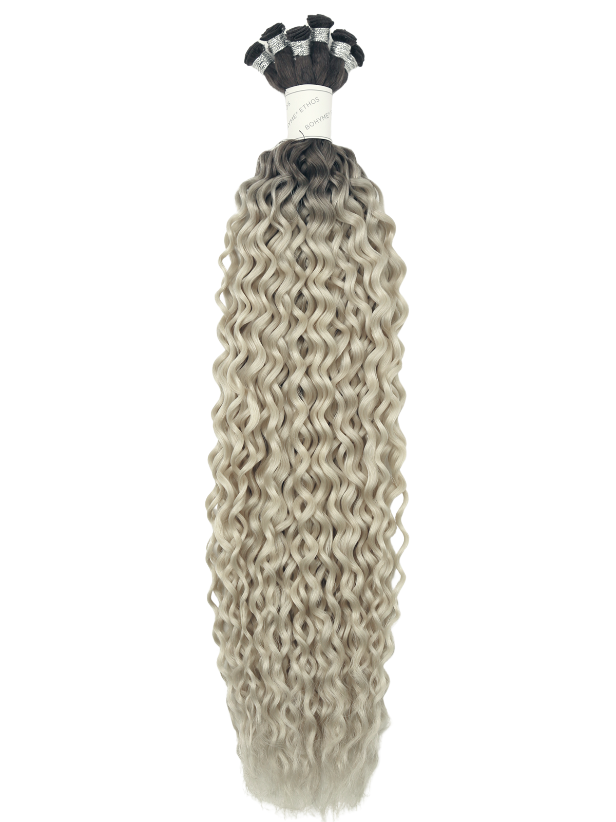Bohyme Ethos Hand Tied Weft - Blended Curl 22" Color R7A/BL64A