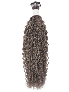Bohyme Ethos Hand Tied Weft - Blended Curl 22" Color R7A/7A/BL64