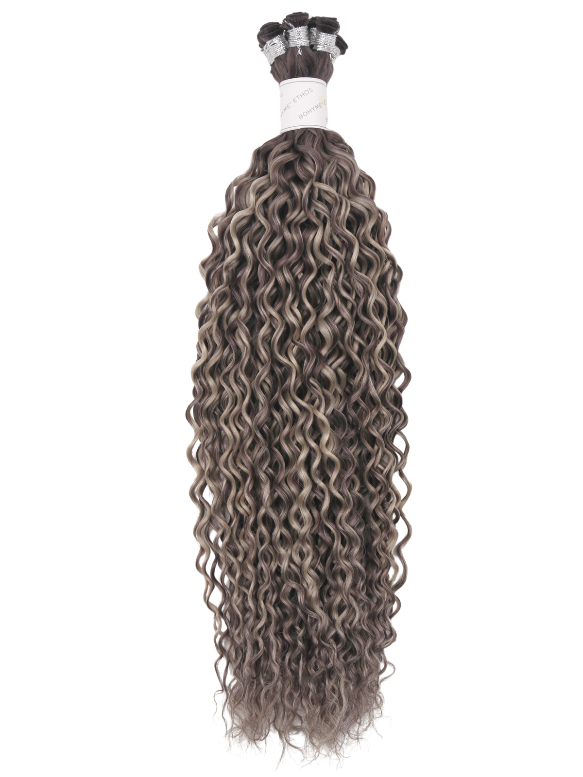 Bohyme Ethos Hand Tied Weft - Blended Curl 22" Color R7A/7A/BL64