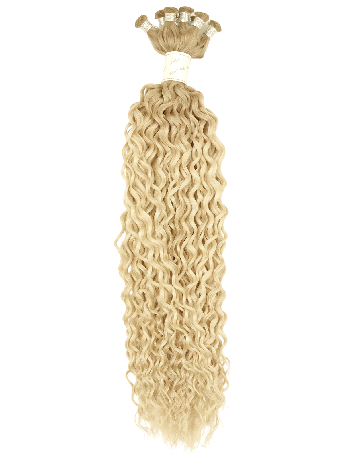 Bohyme Ethos Hand Tied Weft - Blended Curl 18" Color T18A/BL60
