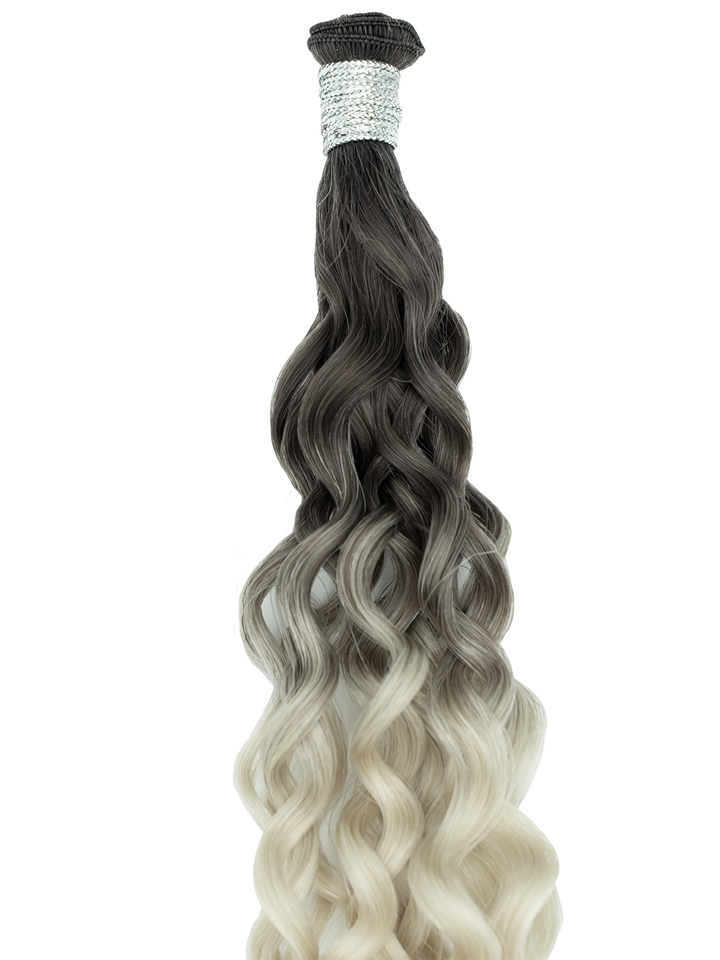 Bohyme Ethos Individual Hand Tied Weft - Blended Curl 22" Color R7A/BL64A