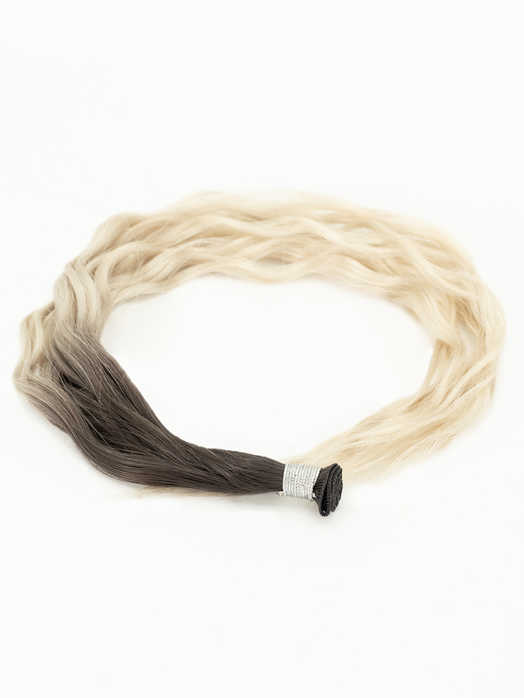 22" Hand Tied Weft - Blended Waves - Individual Weft