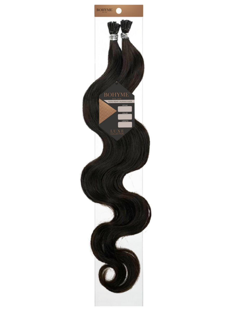 Extensiones Bohyme Luxe I-Tip - Ondulado (Body Wave) - 60 piezas