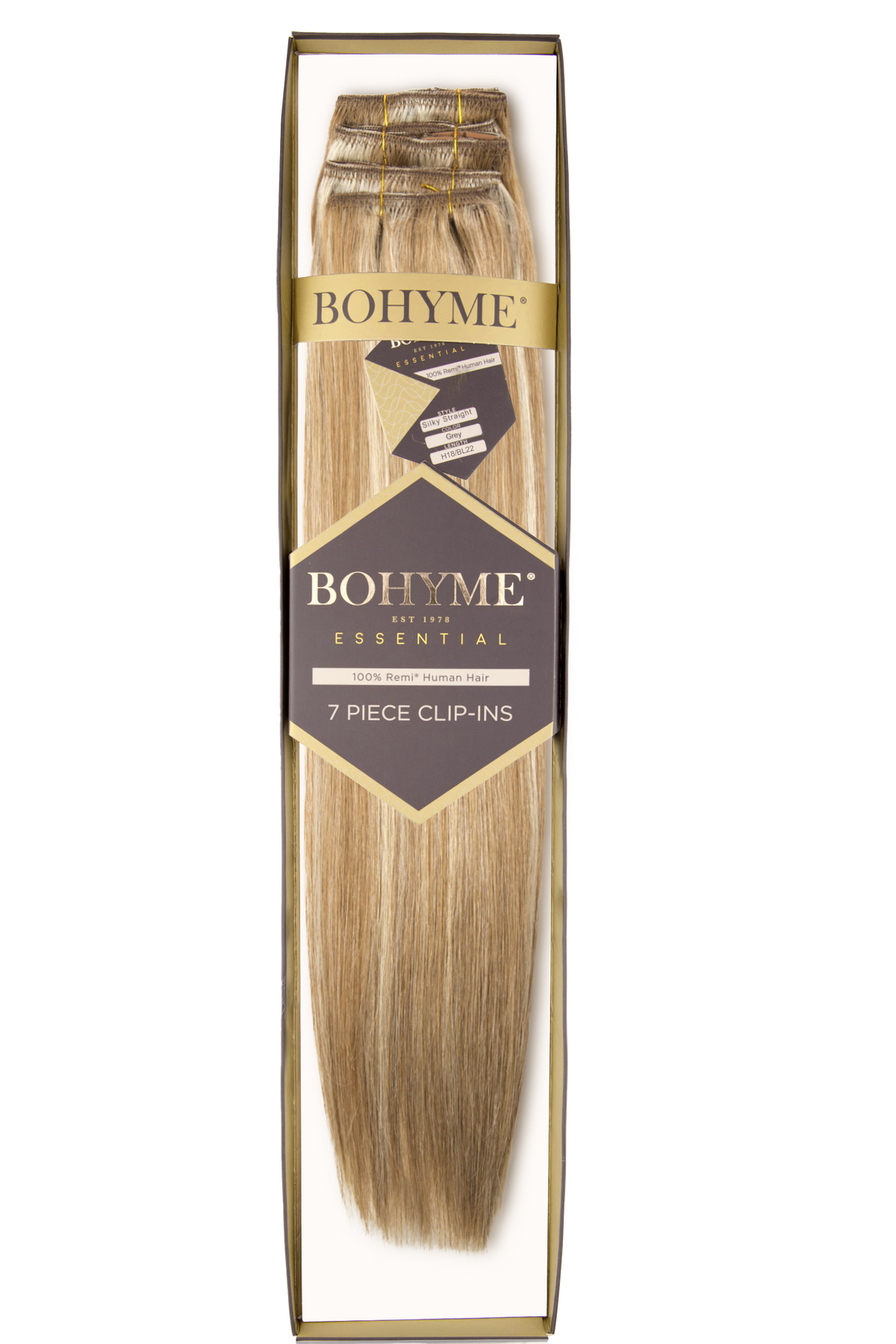 Bohyme Essential 18" 7-delt Clip-in - Silky Straight