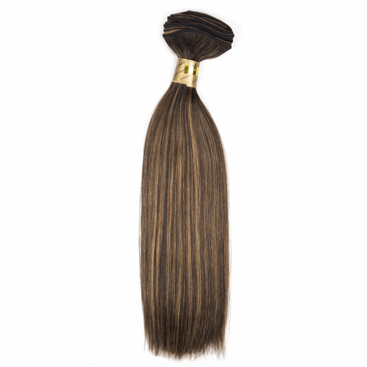 14" Machine Tied Weft - Silky Straight