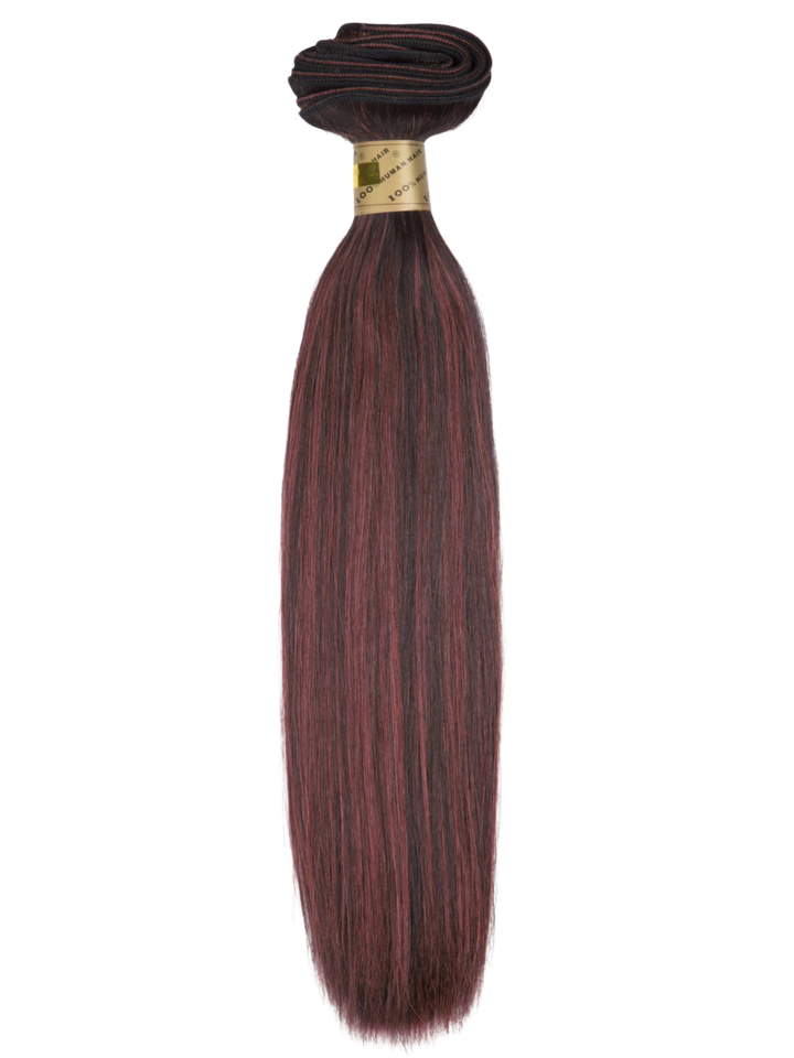 18" Machine Tied Weft - Textured Velvet Straight