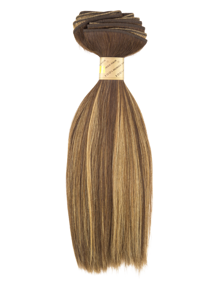 18" Machine Tied Weft - Silky Straight - Half Pack