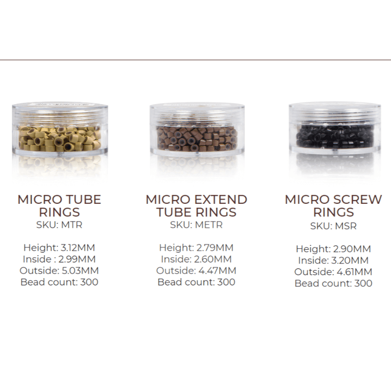 Bohyme Cylinders | Micro Links | Beads - Simply Hair Co.