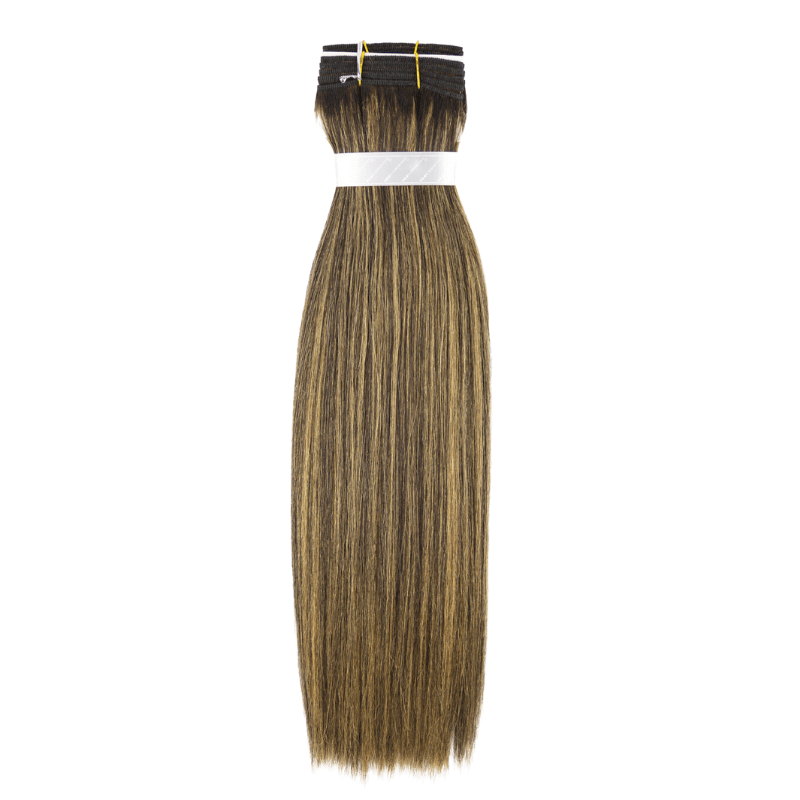 14" Machine Tied Weft - Platinum Yaki - Thickest Straight