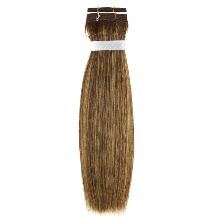 14" Machine Tied Weft - Platinum Yaki - Thickest Straight