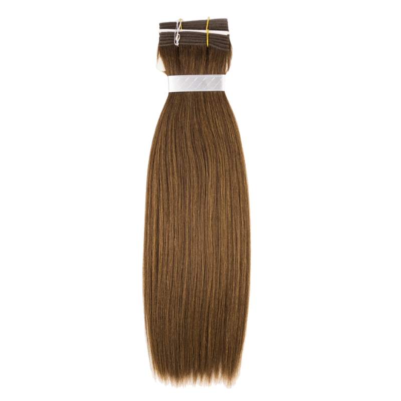 14" Machine Tied Weft - Platinum Yaki - Thickest Straight