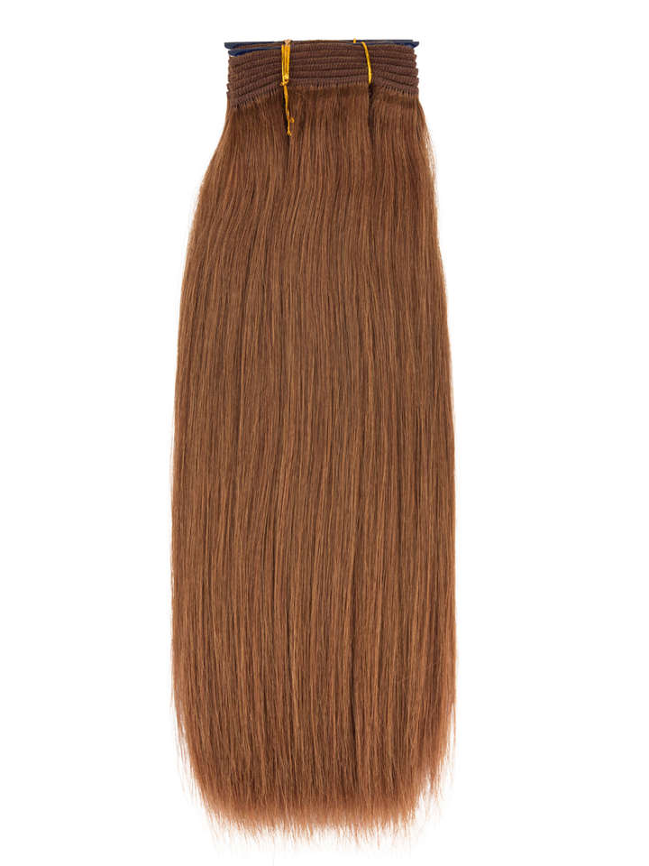 16" Machine Tied Weft - Platinum Yaki - Thickest Straight