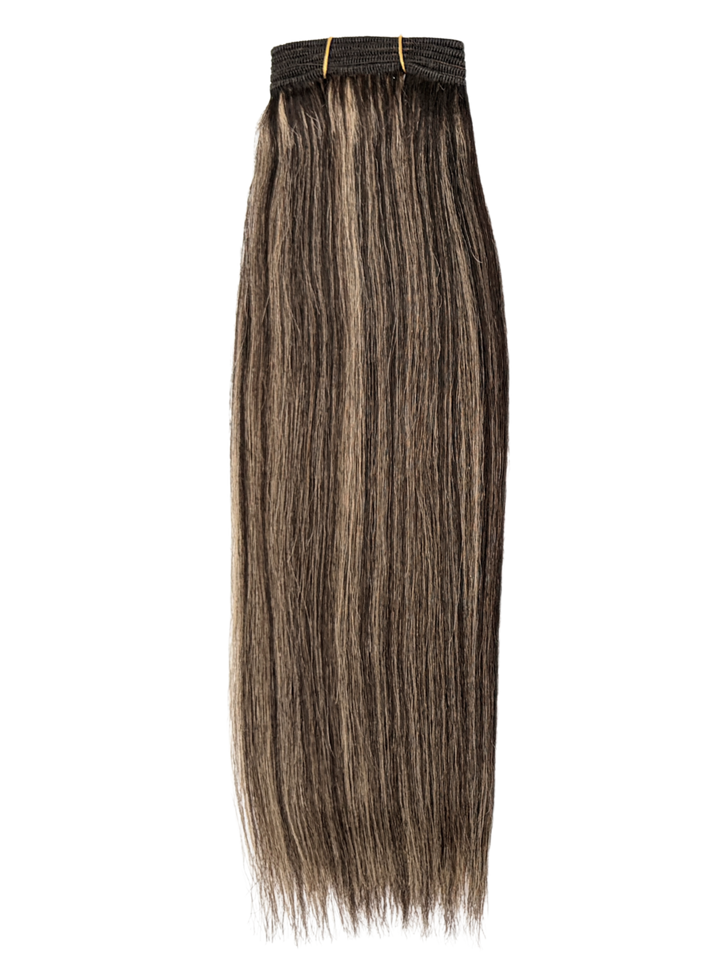16" Machine Tied Weft - Platinum Yaki - Thickest Straight