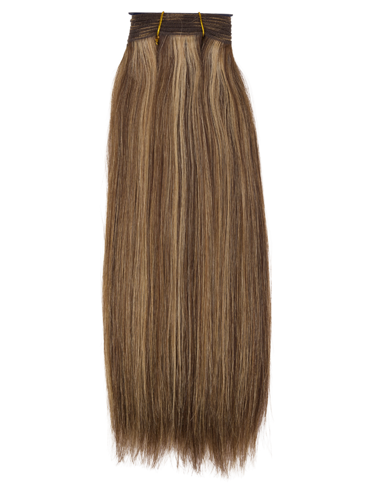 16" Machine Tied Weft - Platinum Yaki - Thickest Straight
