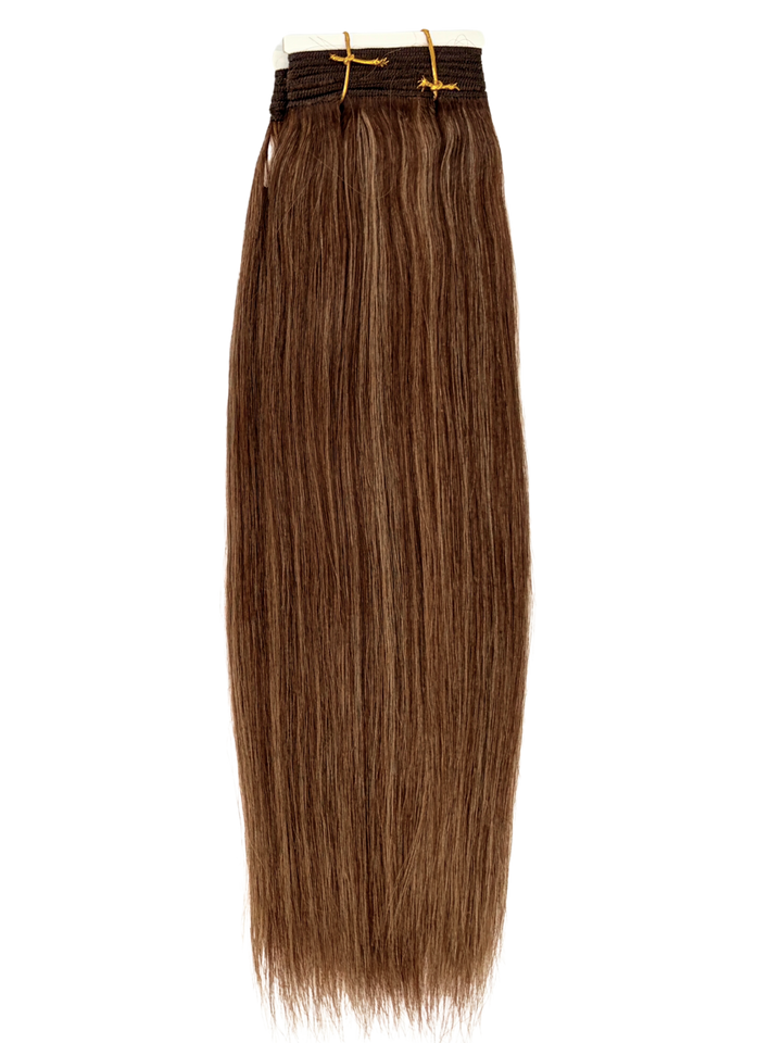 16" Machine Tied Weft - Platinum Yaki - Thickest Straight